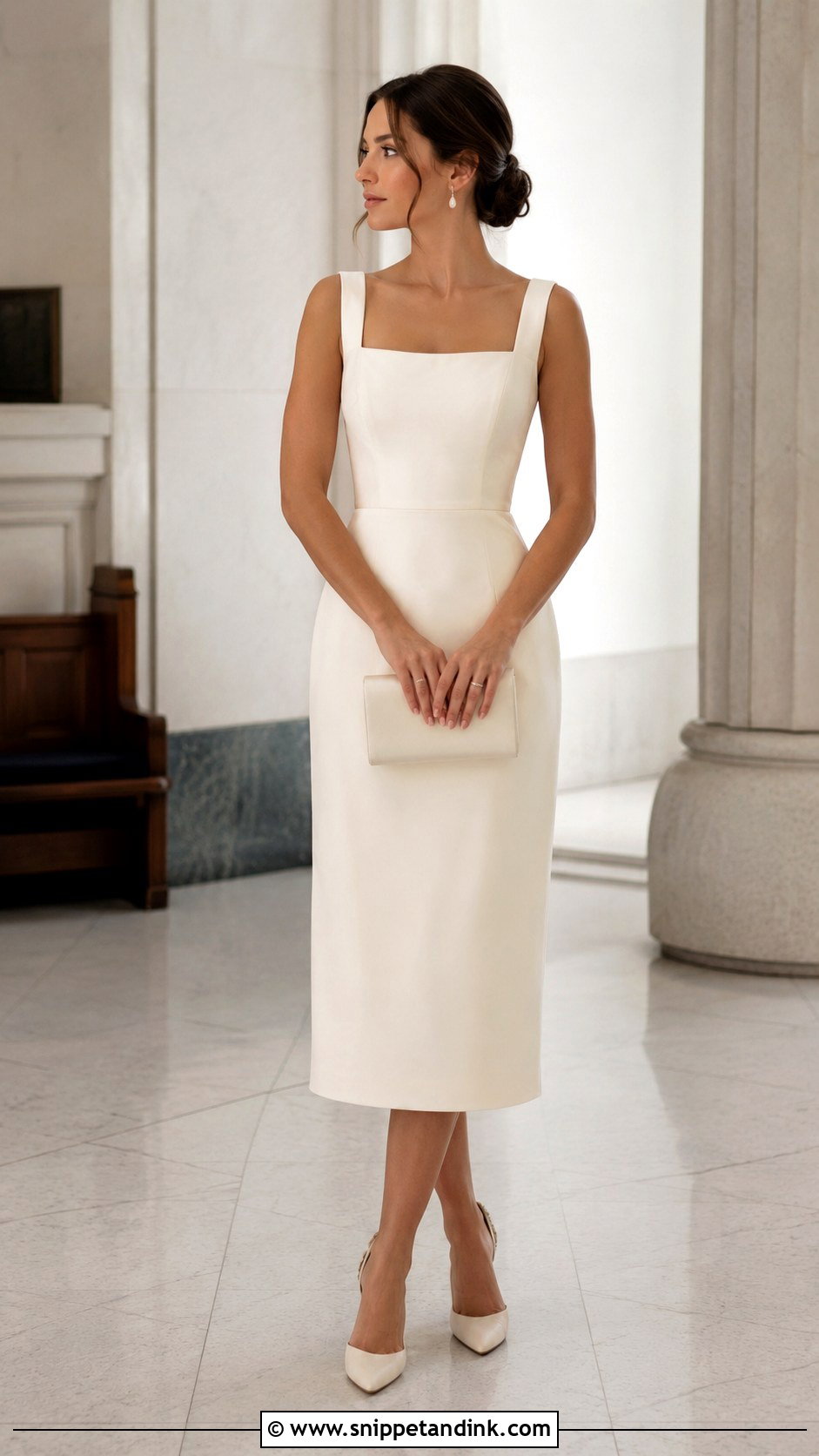 Civil Wedding Dress With Square Neckline - Snippet and Ink - 25 Simple Civil Wedding Dress Ideas