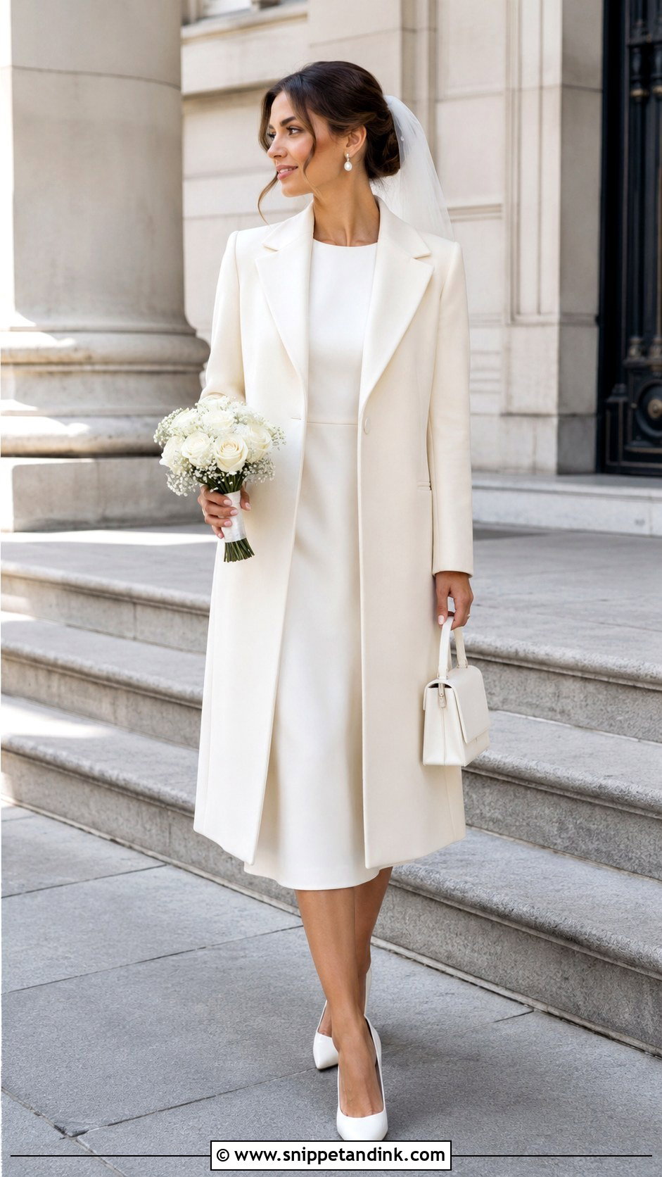 Civil Wedding Dress With Tailored Coat - Snippet and Ink - 20 Decent Wedding Dresses