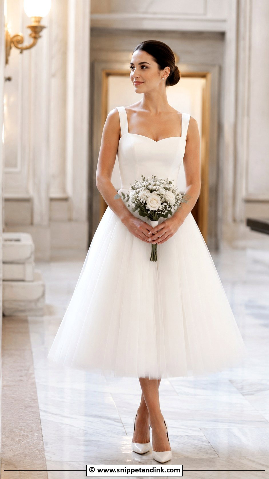Civil Wedding Dress With Tulle Skirt - Snippet and Ink - 30 Elegant Classy Civil Wedding Dress Ideas