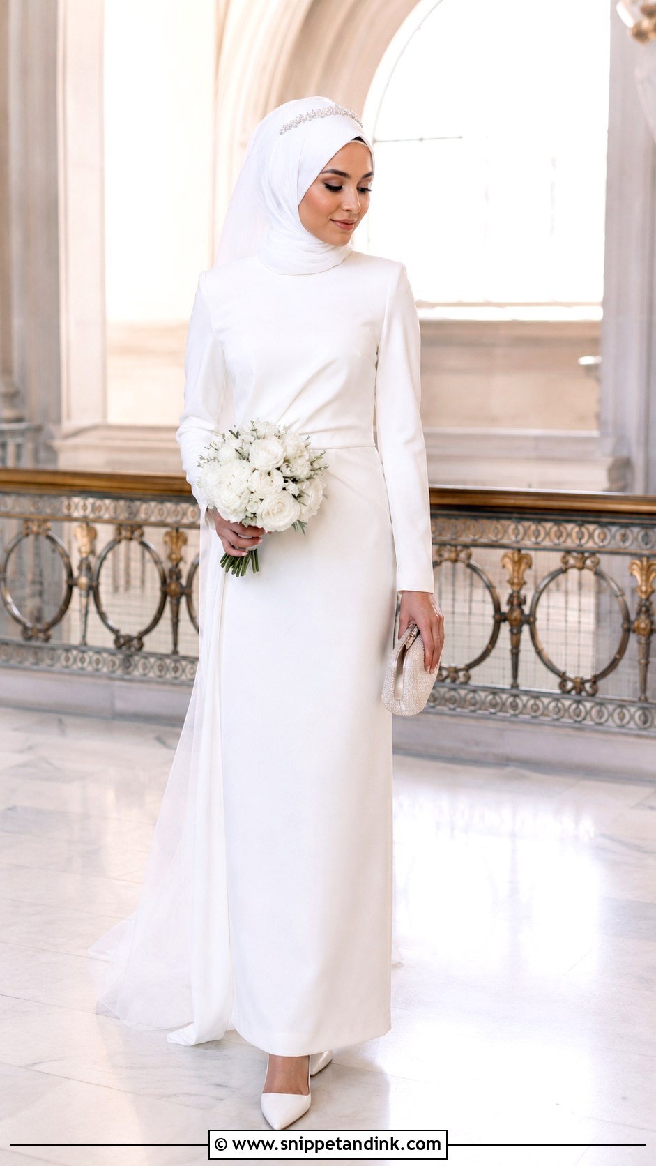 Civil Wedding Hijab Bridal Look - Snippet and Ink - 25 Hijab Bridal Look Ideas