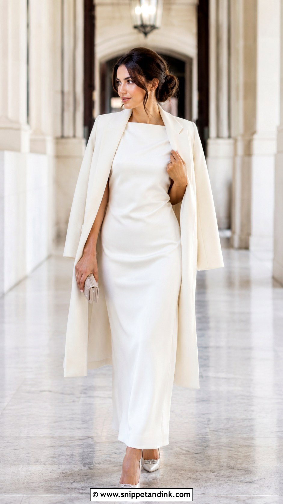 Civil Wedding Minimal Maxi Dress - Snippet and Ink - 25 Classy Civil Wedding Outfit the Bride Ideas