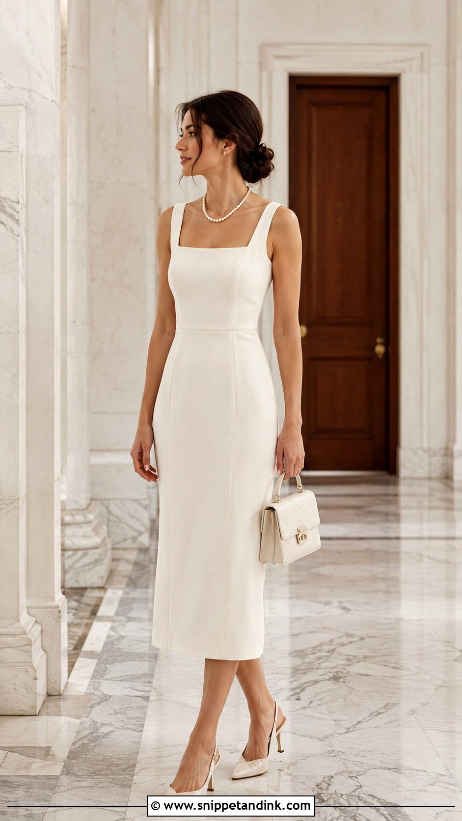 Civil Wedding Square Neck Dress - Snippet and Ink - 25 Classy Civil Wedding Outfit the Bride Ideas