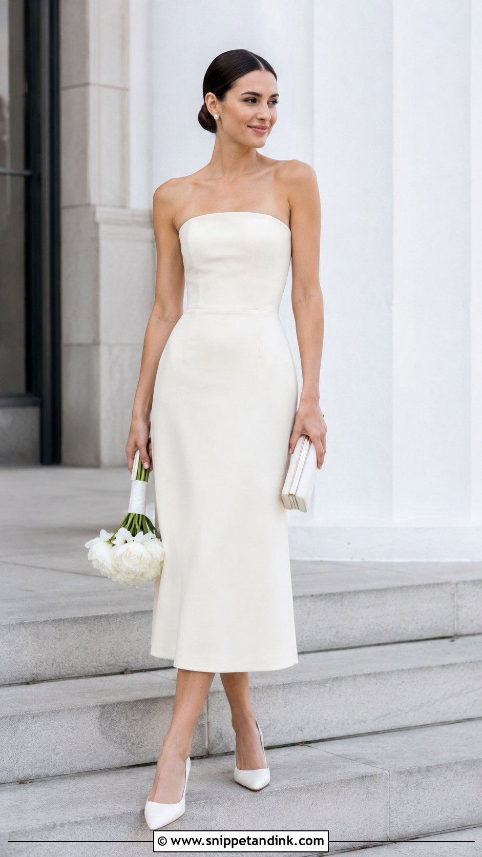 Civil Wedding Strapless Gown - Snippet and Ink - 25 Civil Wedding Gown Ideas