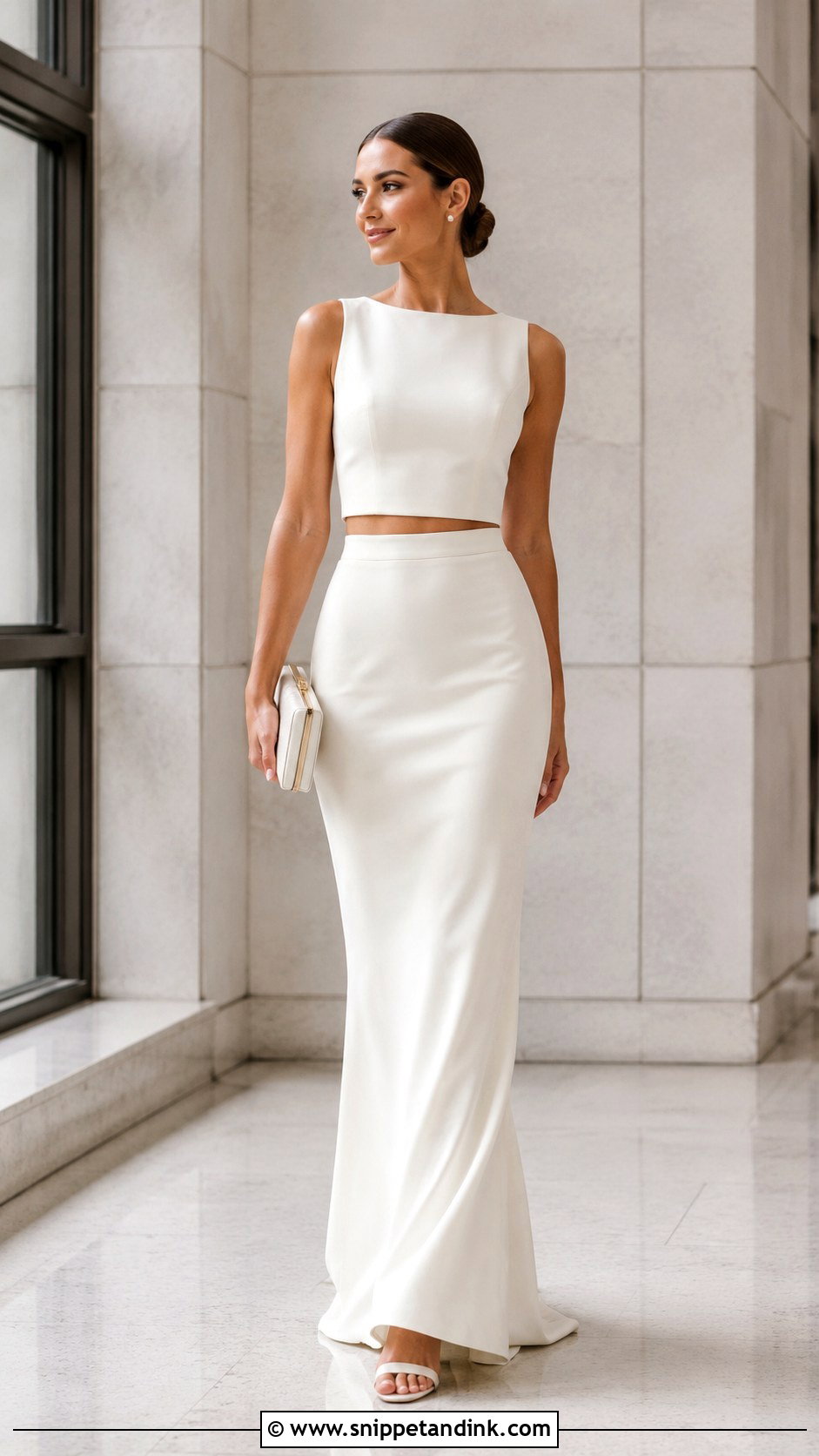 Civil Wedding Two Piece Gown - Snippet and Ink - 25 Civil Wedding Gown Ideas