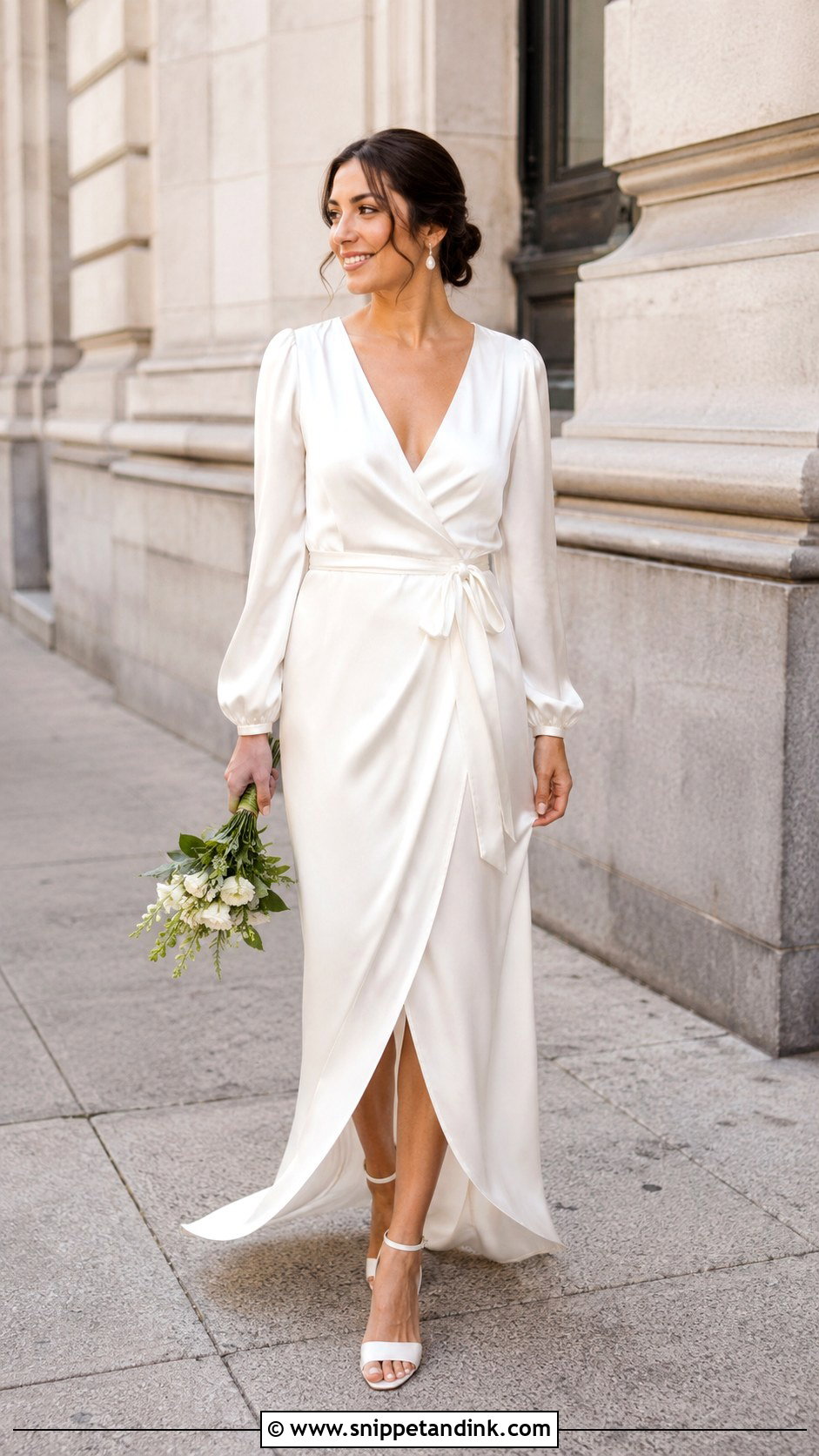 Civil Wedding Wrap Gown - Snippet and Ink - 25 Civil Wedding Gown Ideas