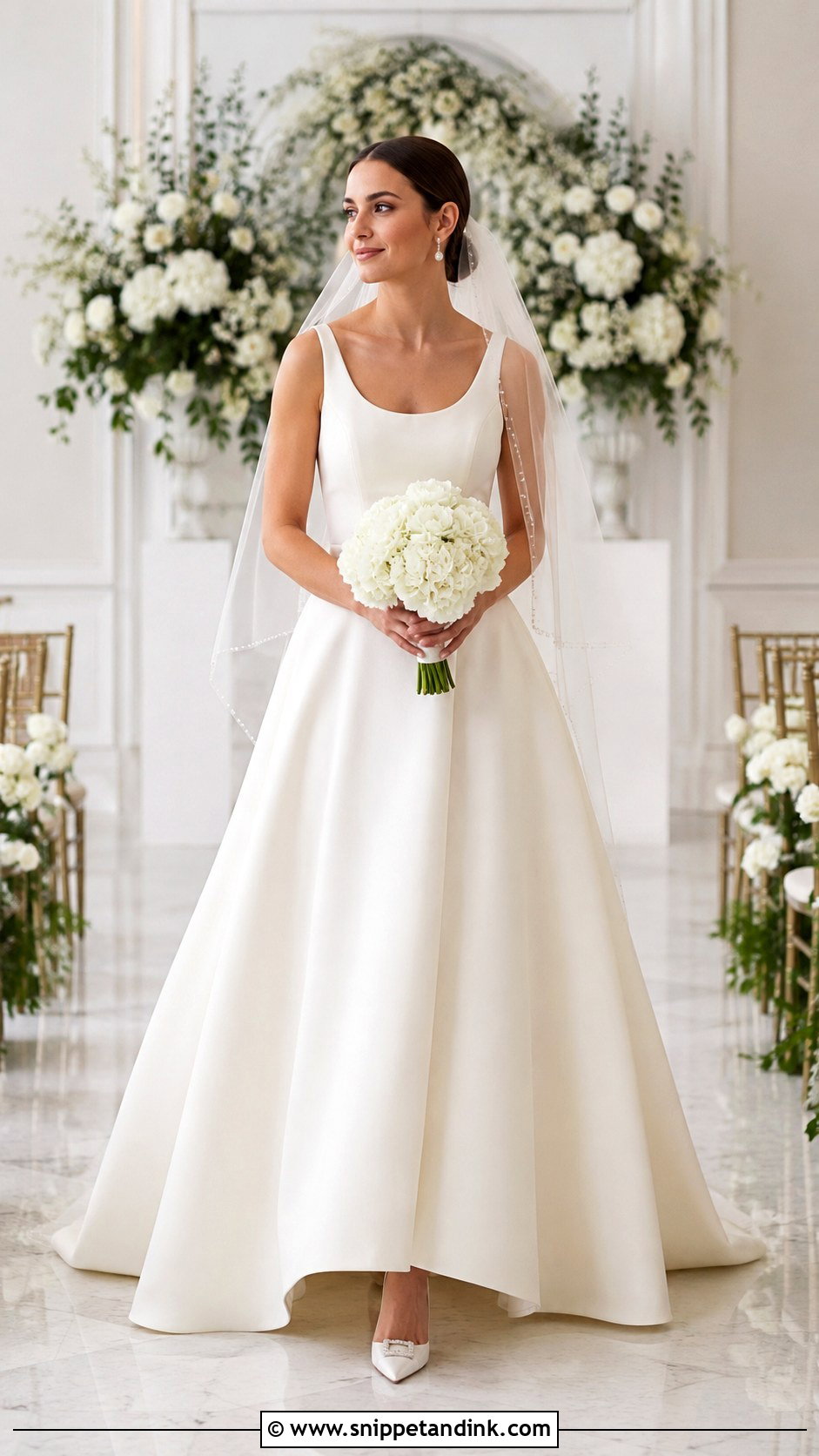 Classic A Line Wedding Dress - Snippet and Ink - 20 Detailed Wedding Dress Ideas
