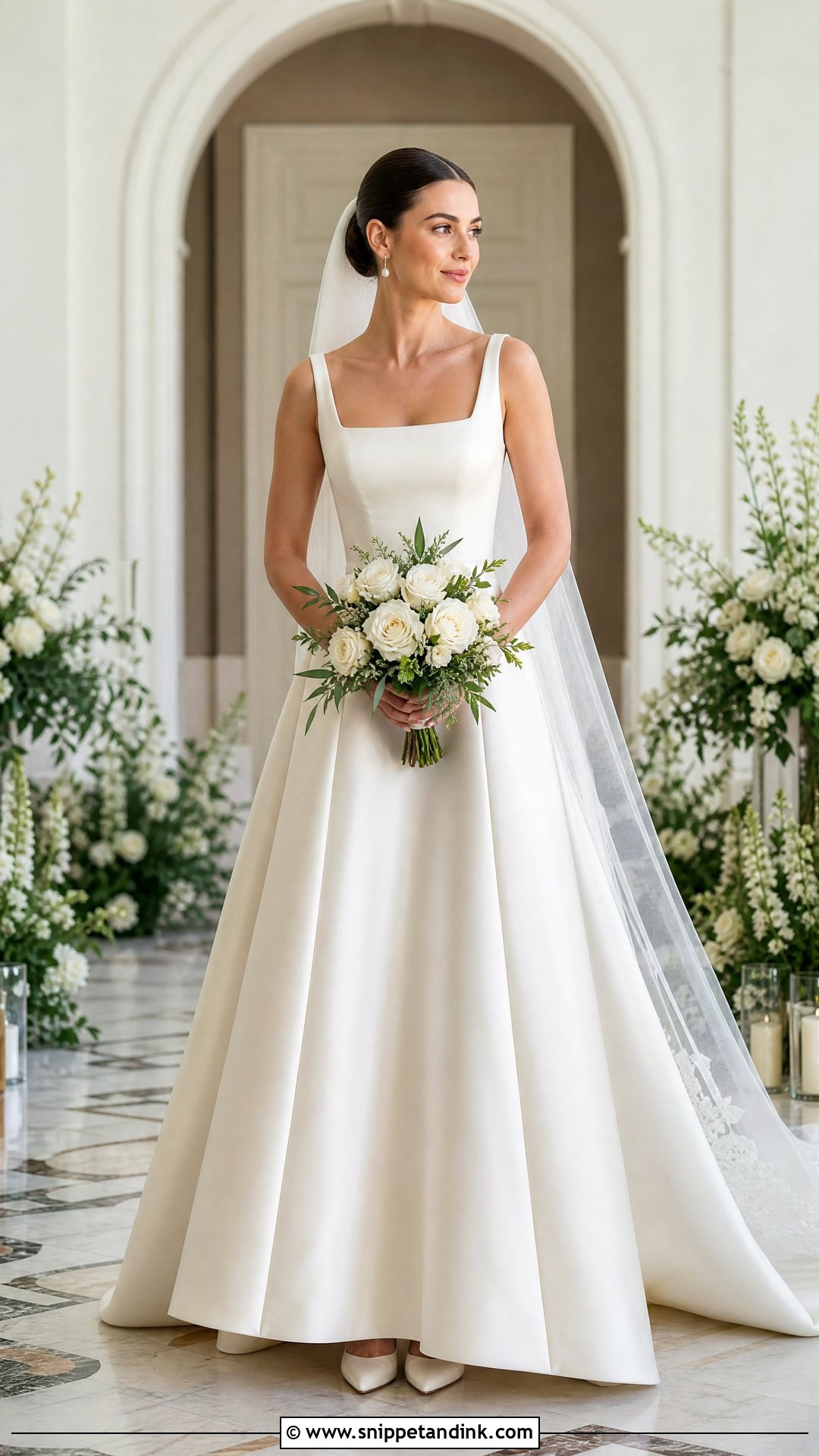 Classic A Line Wedding Gown - Snippet and Ink - 20 Wedding Gown Aesthetic Ideas