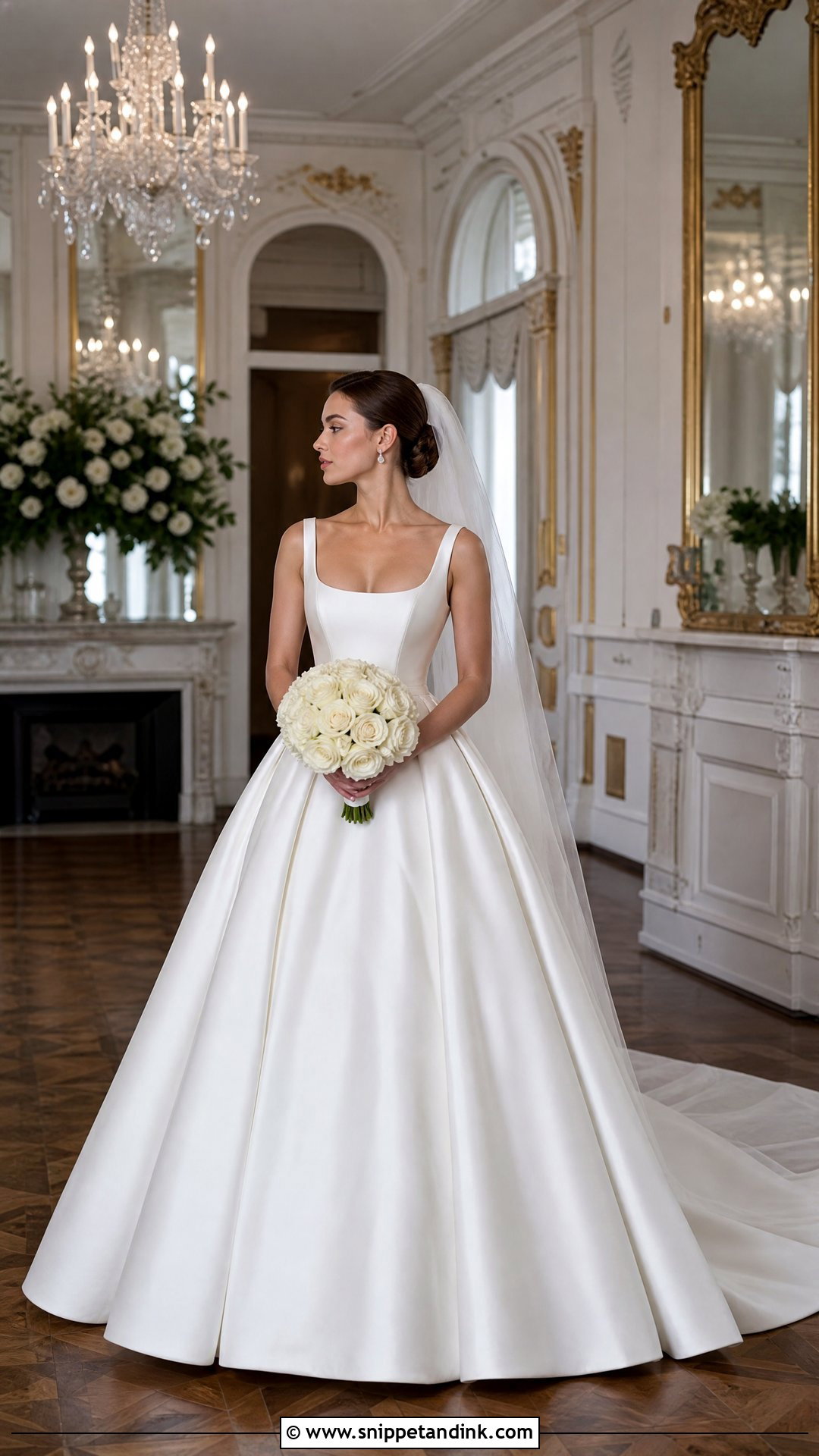 Classic Basque Waist Ball Gown Wedding Dress - Snippet and Ink - 25 Classic Bride Dress Ideas
