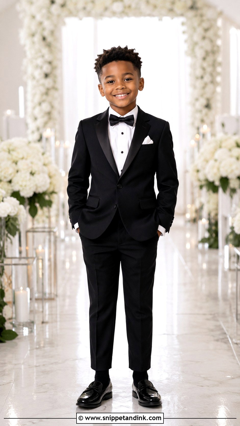 Classic Black Boys Wedding Tuxedo - Snippet and Ink - 20 Kids Tuxedo Boys Wedding Ideas