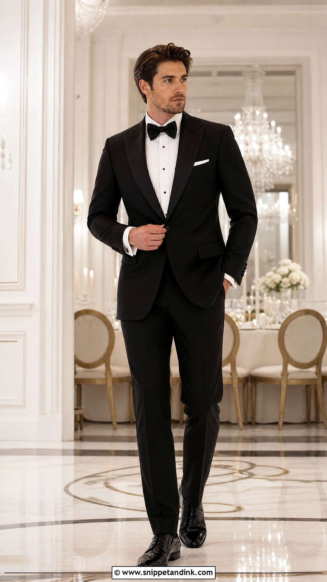 Classic Black Peak Lapel Tuxedo - Snippet and Ink - 20 Tuxedo Wedding Suit Ideas