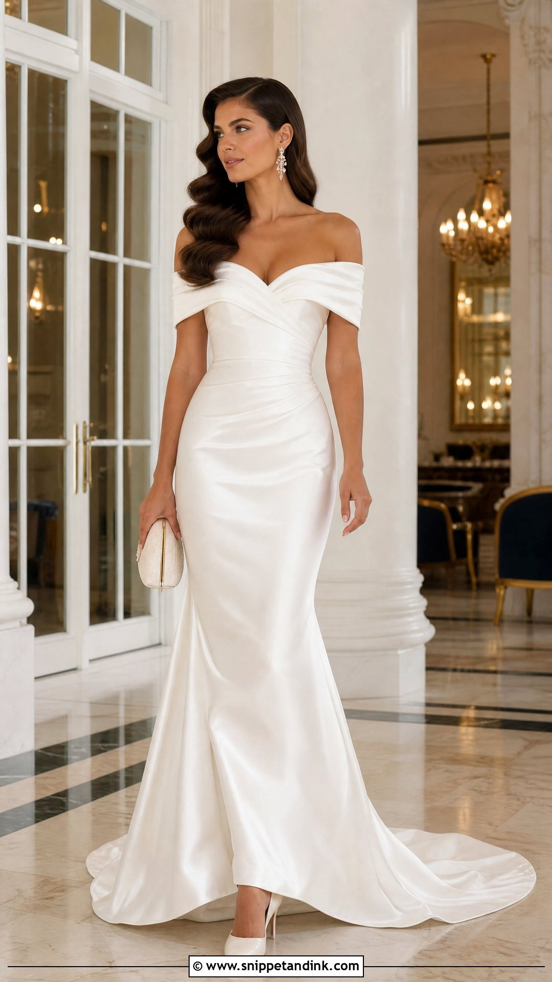 Classic Deep Side Part Old Hollywood Waves - Snippet and Ink - 20 Old Hollywood Waves Wedding Ideas