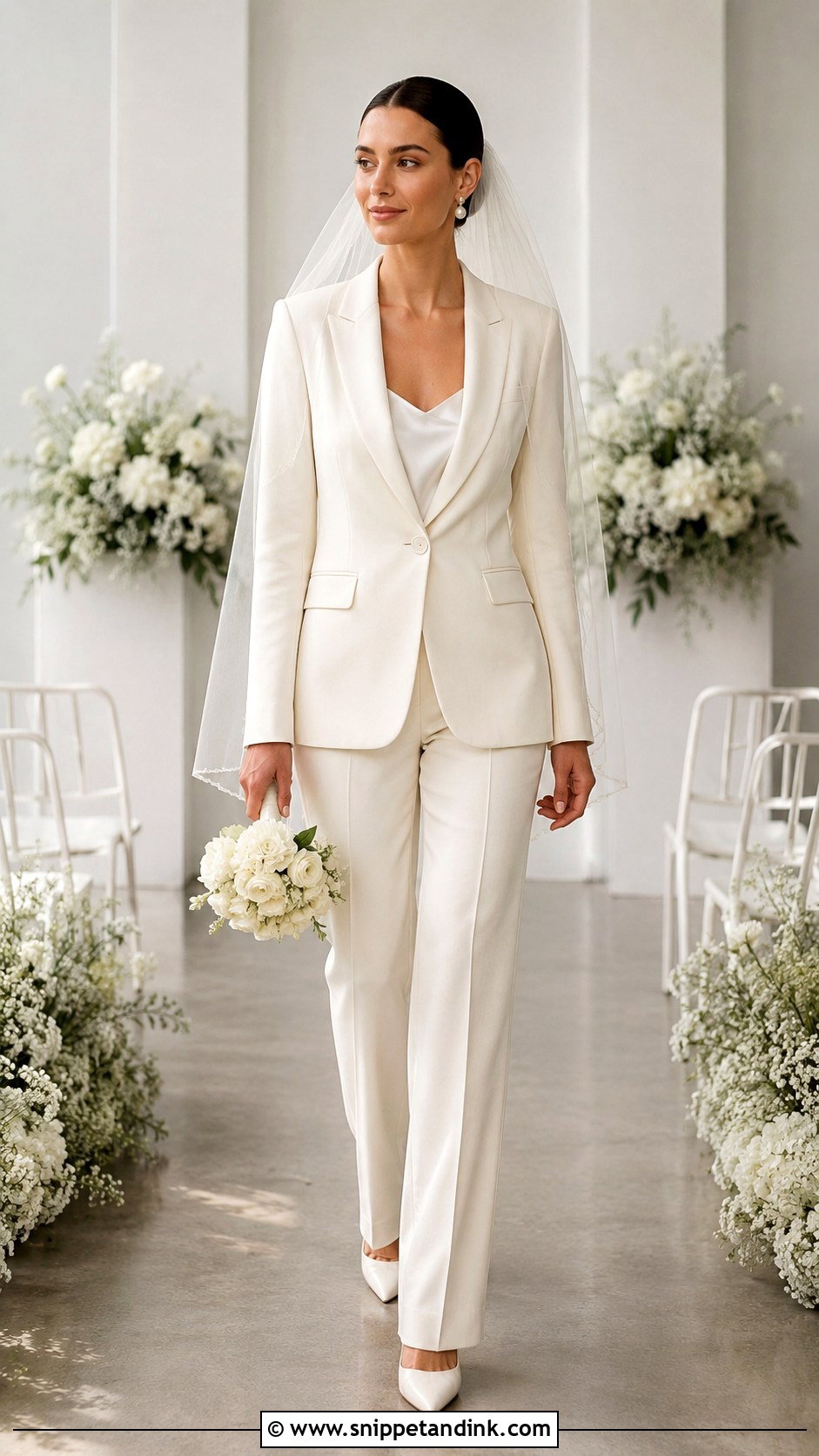 Classic Ivory Bride Wedding Suit - Snippet and Ink - 20 Bride Wedding Suit Ideas
