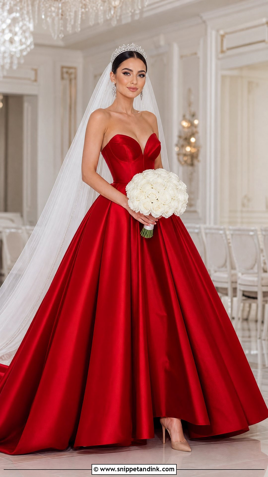 Classic Red Ball Gown - Snippet and Ink - 20 Red Bridal Dress Gowns