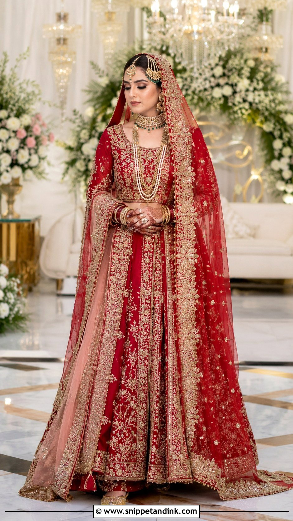 Classic Red Lehenga Bridal Dress for Barat - Snippet and Ink - 20 Bridal Dress for Barat Ideas