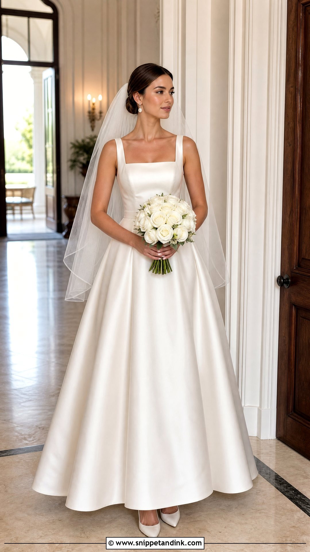 Classic Satin A Line Wedding Dress - Snippet and Ink - 25 Classic Bride Dress Ideas