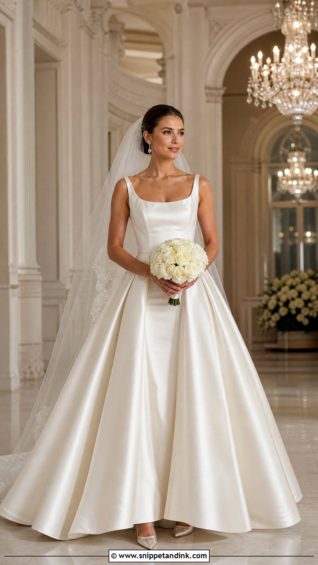 Classic Satin Ball Gown Bride Look - Snippet and Ink - 20 Perfect Bride Ideas