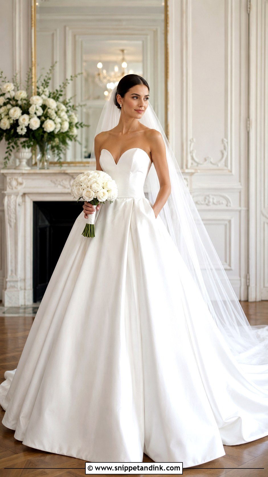 Classic Satin Princess Ball Gown Wedding Dress - Snippet and Ink - 25 Princess Wedding Dresses Ball Gown