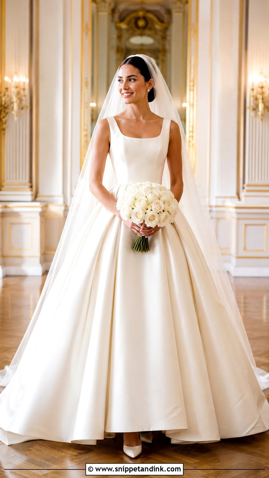 Classic Satin Princess Wedding Dress - Snippet and Ink - 20 Gorgeous Wedding Dress Princesses Ideas