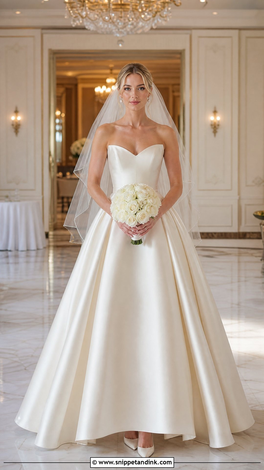 Classic Satin Princess Wedding Dress - Snippet and Ink - 20 Timeless Wedding Dress Princess Ideas