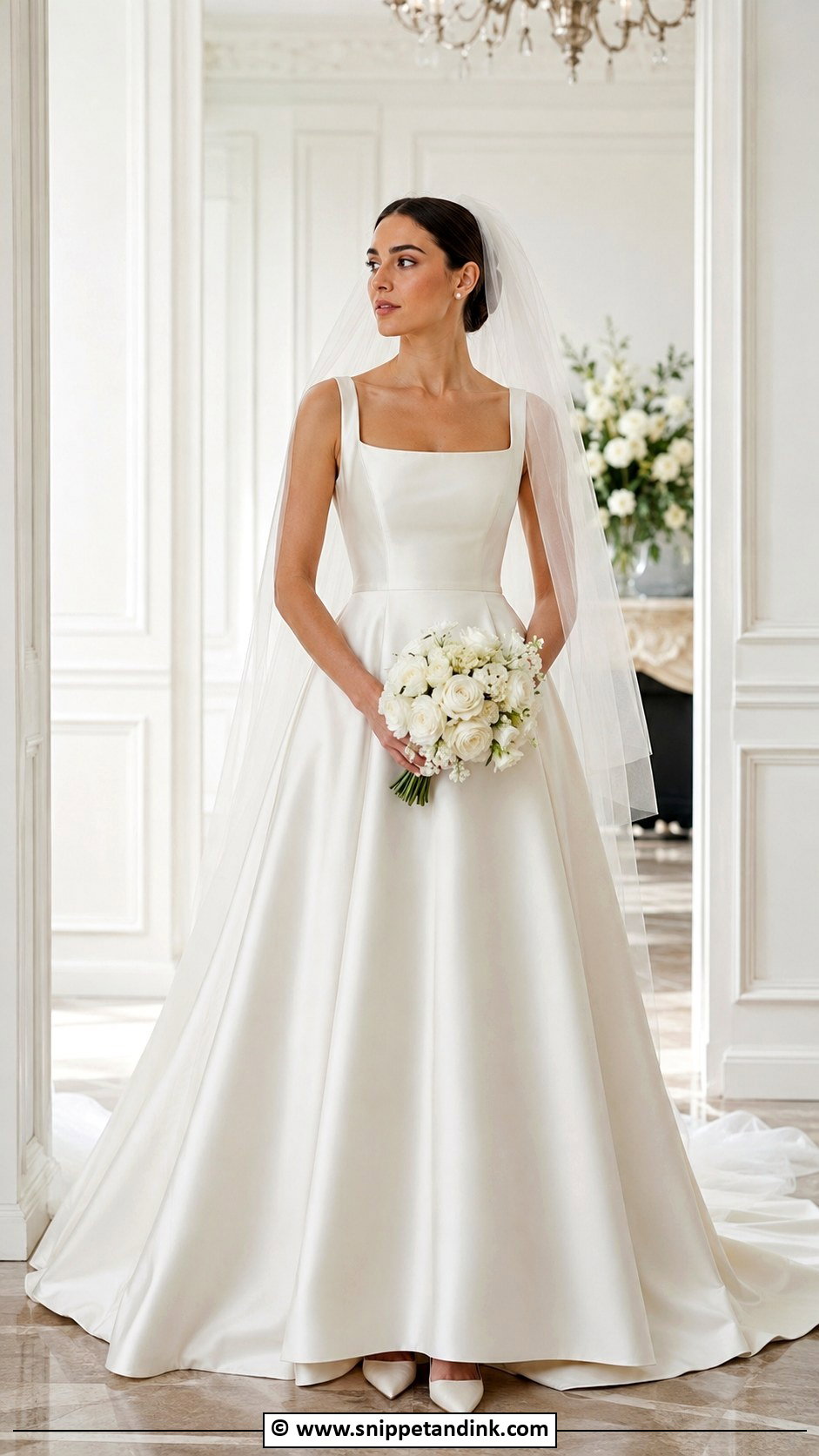 Classic Satin Wedding Dress - Snippet and Ink - 30 Wedding Dress Aesthetic Ideas