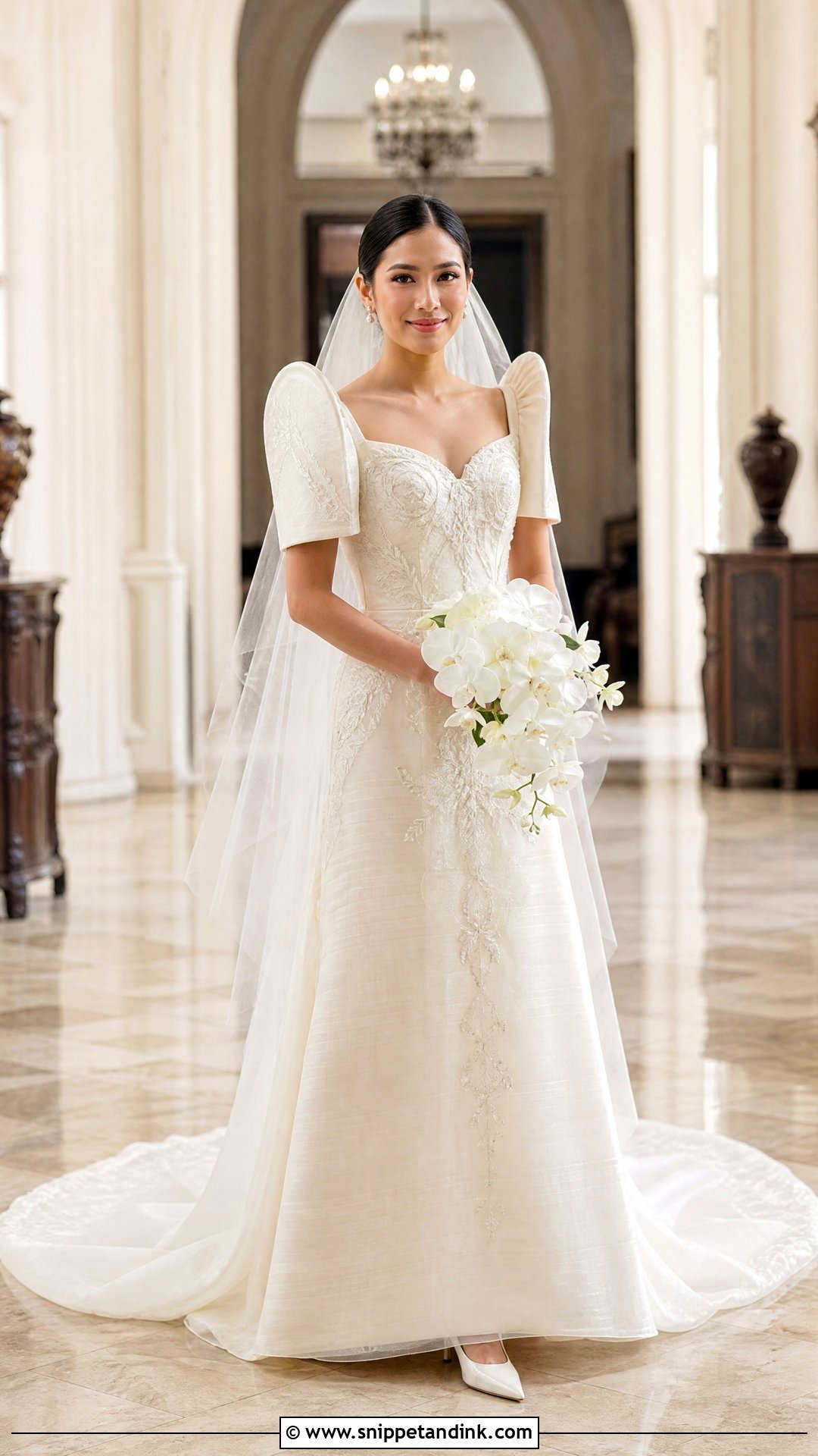 Classic Terno Wedding Dress - Snippet and Ink - 20 Philippine Wedding Dress Ideas