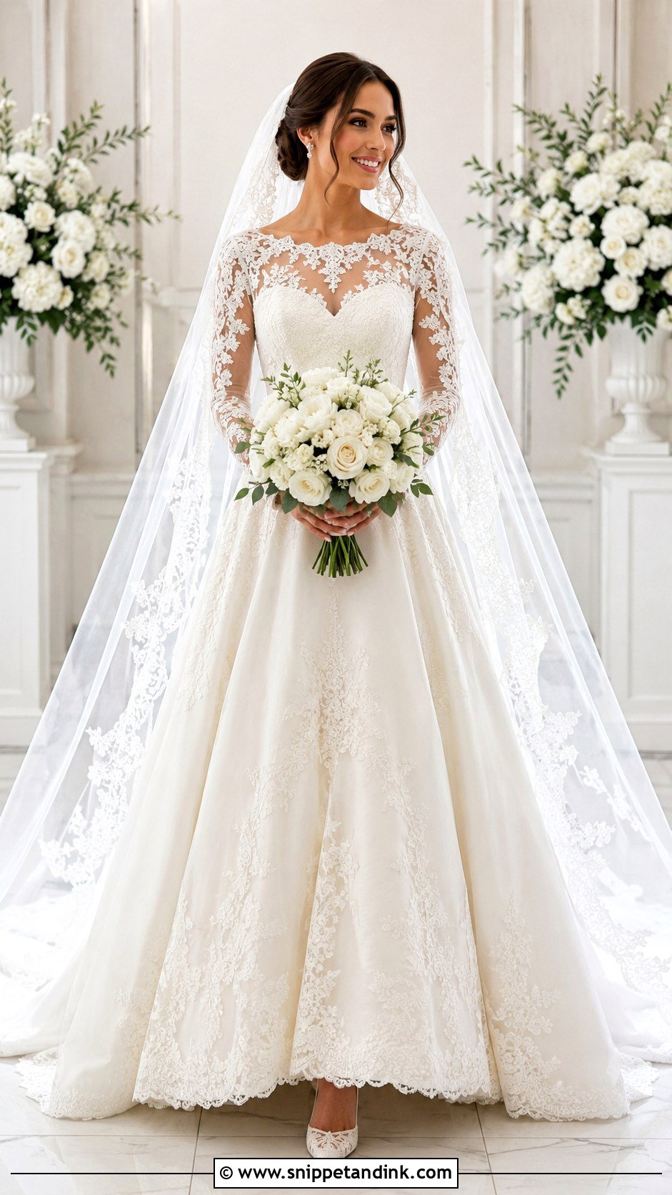 Classic Wedding Dress With Veil - Snippet and Ink - 25 Classic Timeless Wedding Dress Ideas