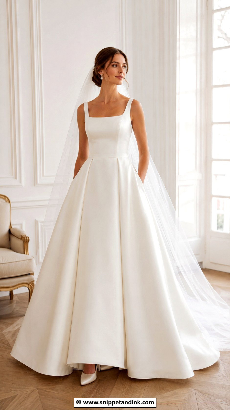 Clean Ball Gown Wedding Dress - Snippet and Ink - 30 Simple Timeless Wedding Dress Ideas