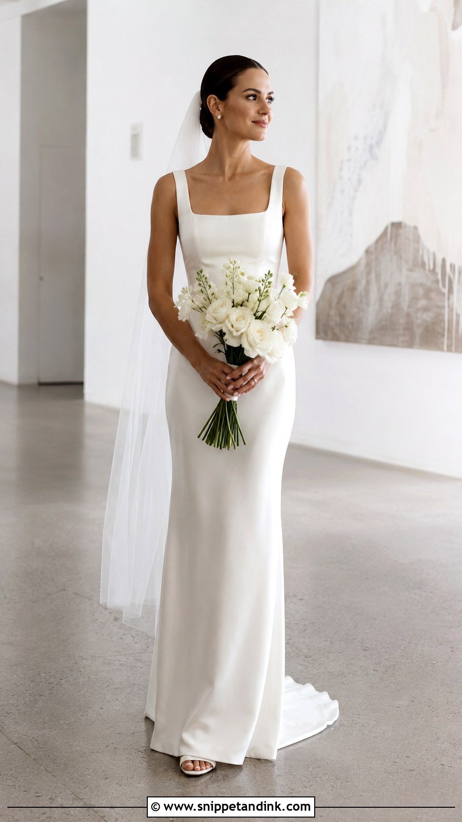 Clean Column Wedding Dress - Snippet and Ink - 25 Classic Elegant Wedding Dresses