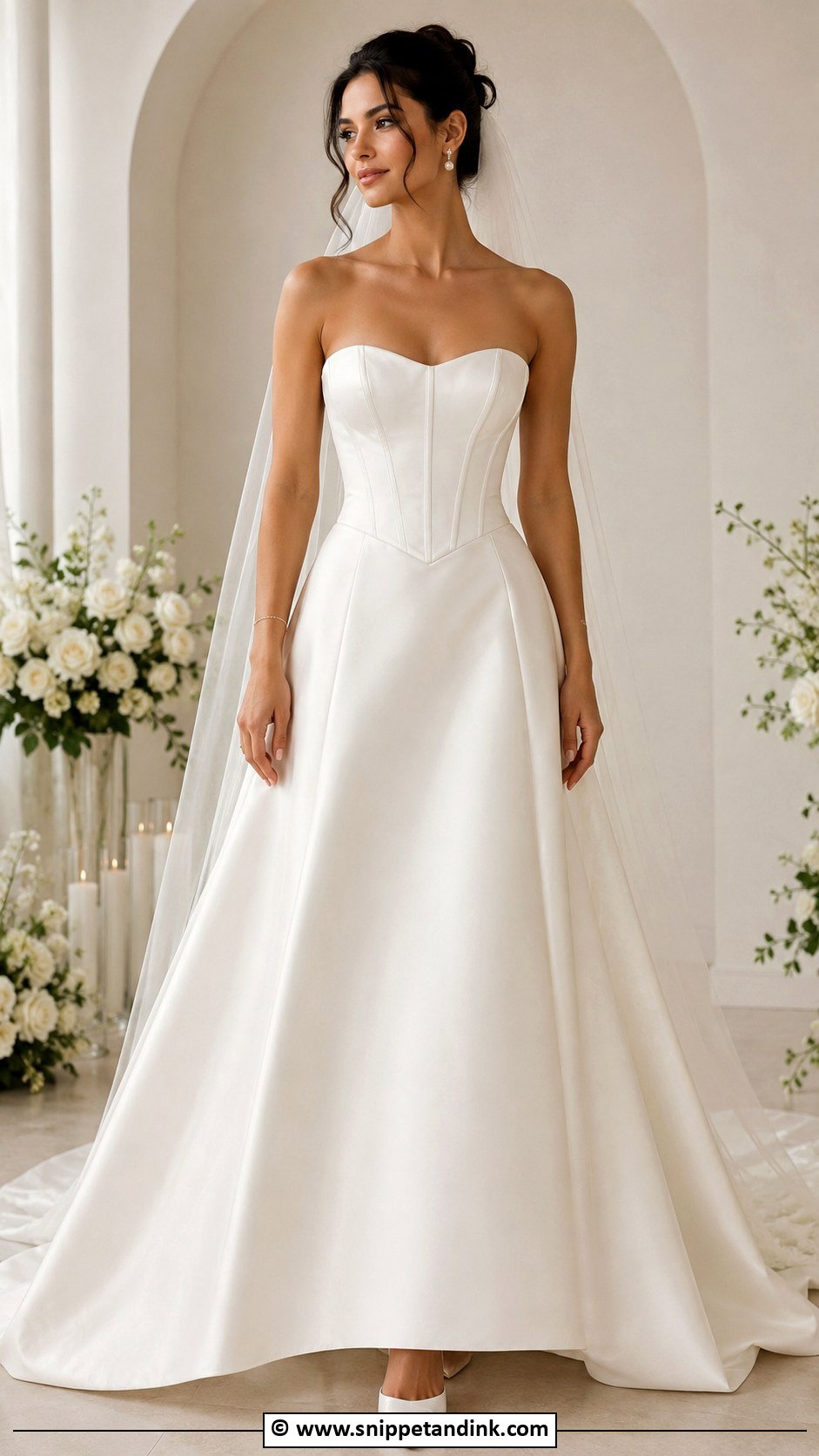 Clean Corset Wedding Dress - Snippet and Ink - 25 Clean Wedding Dress Ideas