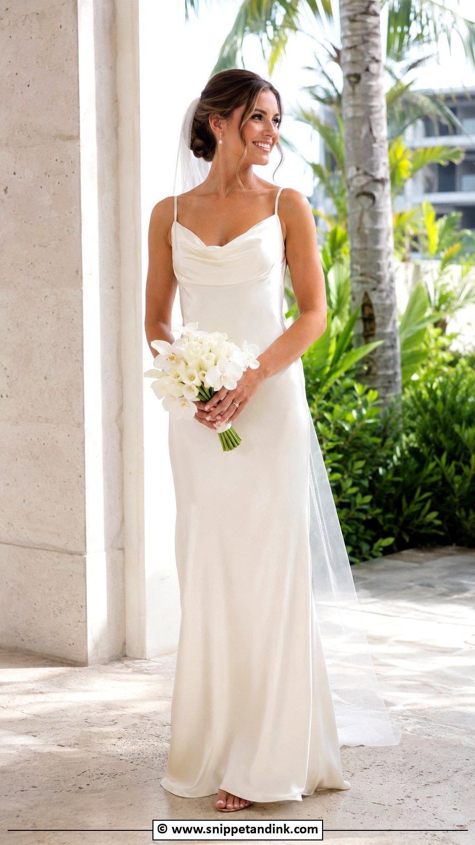 Clean Cowl Neck Wedding Dress - Snippet and Ink - 25 Clean Wedding Dress Ideas