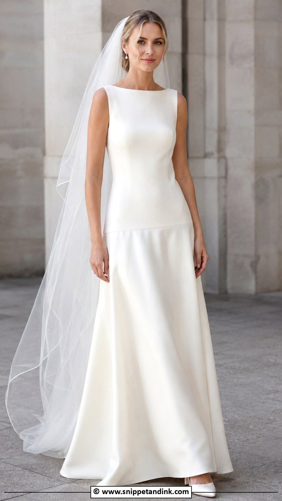 Clean Drop Waist Wedding Dress - Snippet and Ink - 25 Clean Wedding Dress Ideas