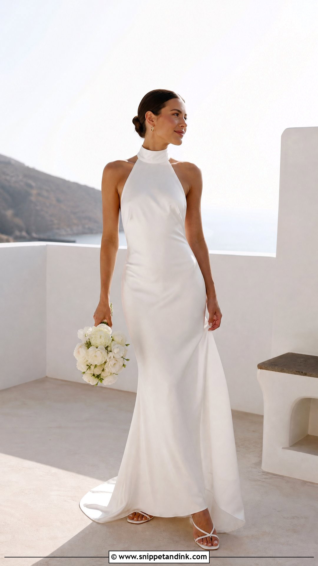 Clean Halter Wedding Dress - Snippet and Ink - 25 Basic Wedding Dresses