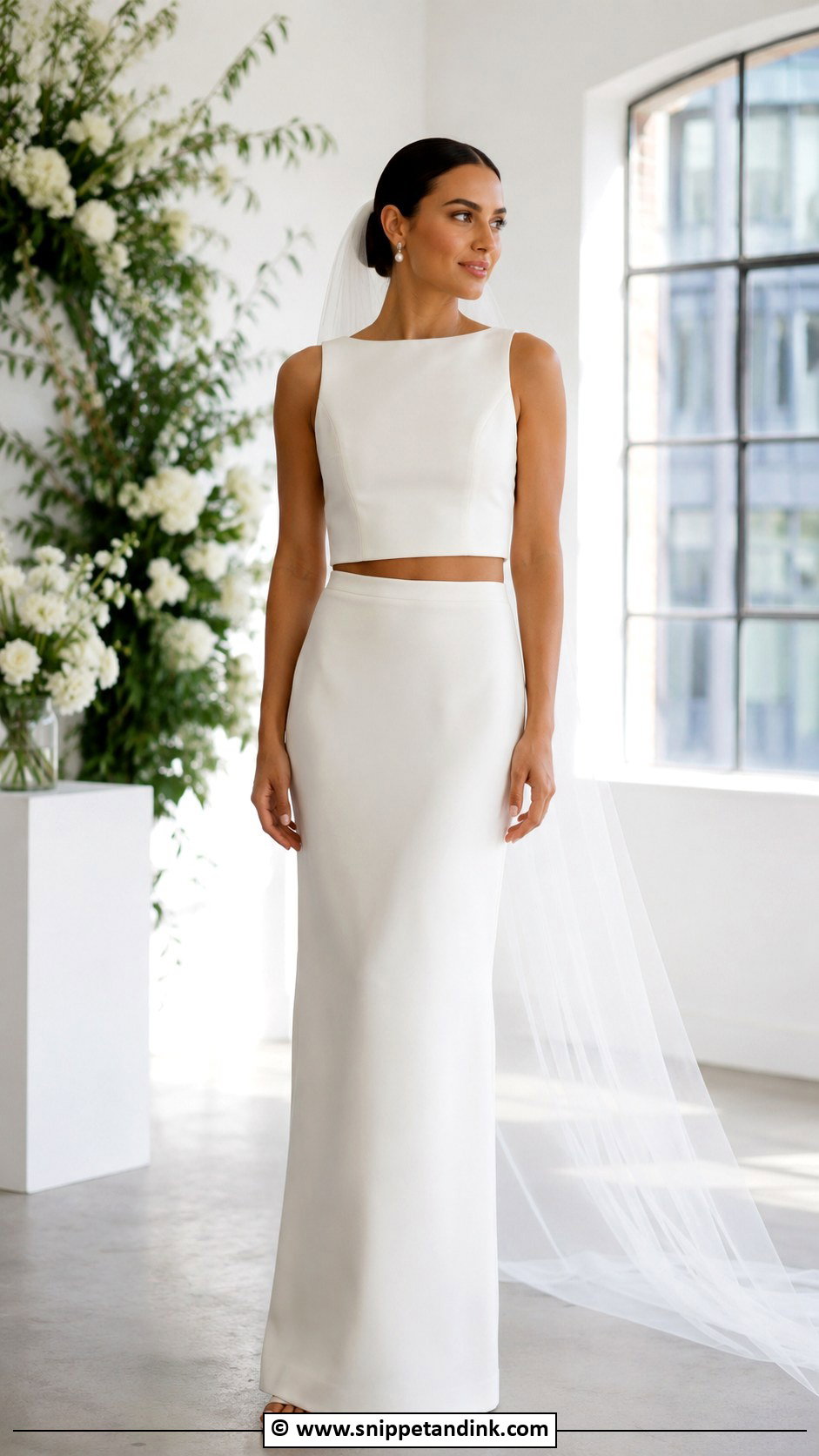 Clean Two Piece Wedding Dress - Snippet and Ink - 25 Clean Wedding Dress Ideas