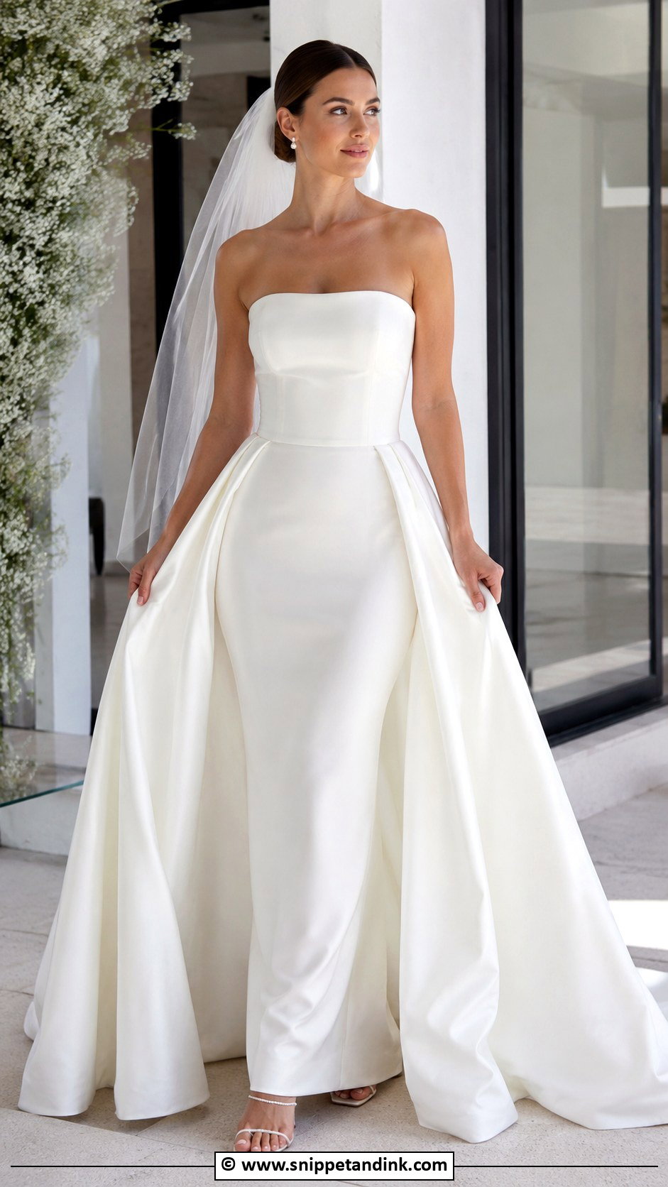 Clean Wedding Dress With Detachable Skirt - Snippet and Ink - 25 Clean Wedding Dress Ideas