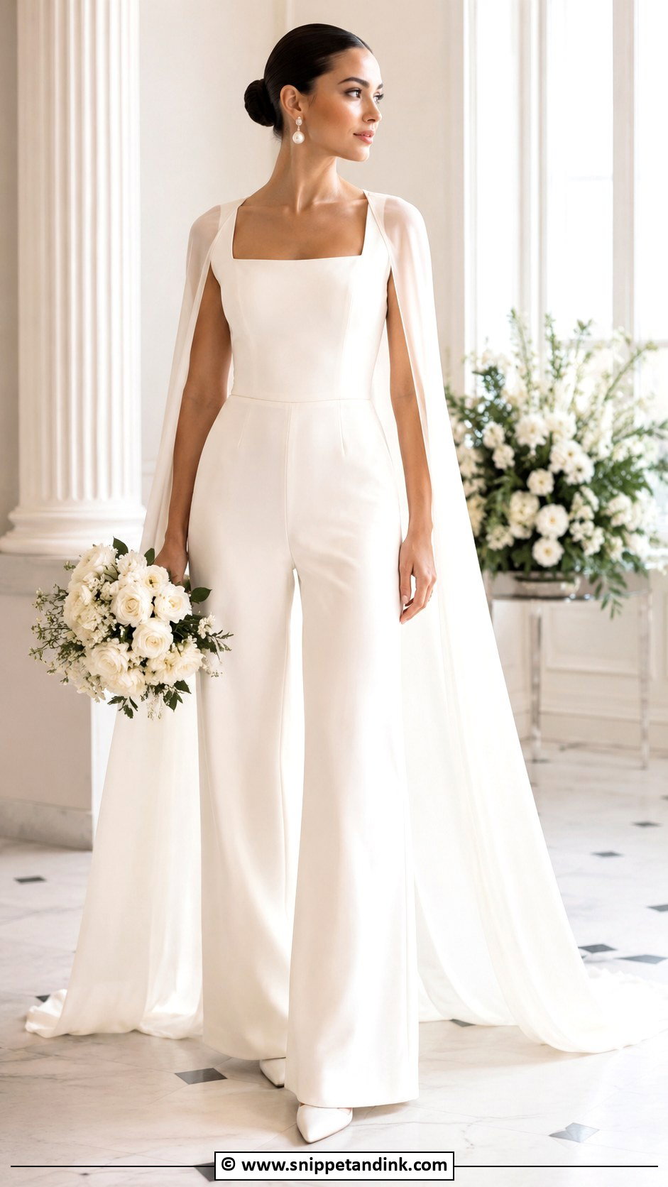 Clean Wedding Jumpsuit - Snippet and Ink - 25 Clean Wedding Dress Ideas