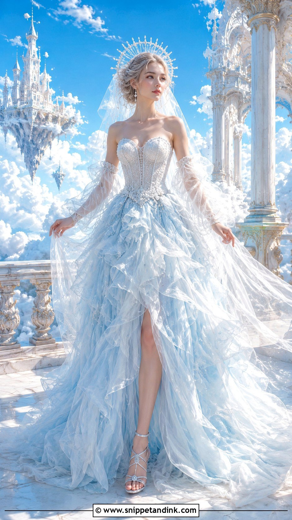 Cloud Fantasy Wedding Dress Art - Snippet and Ink - 20 Fantasy Wedding Dress Art Ideas