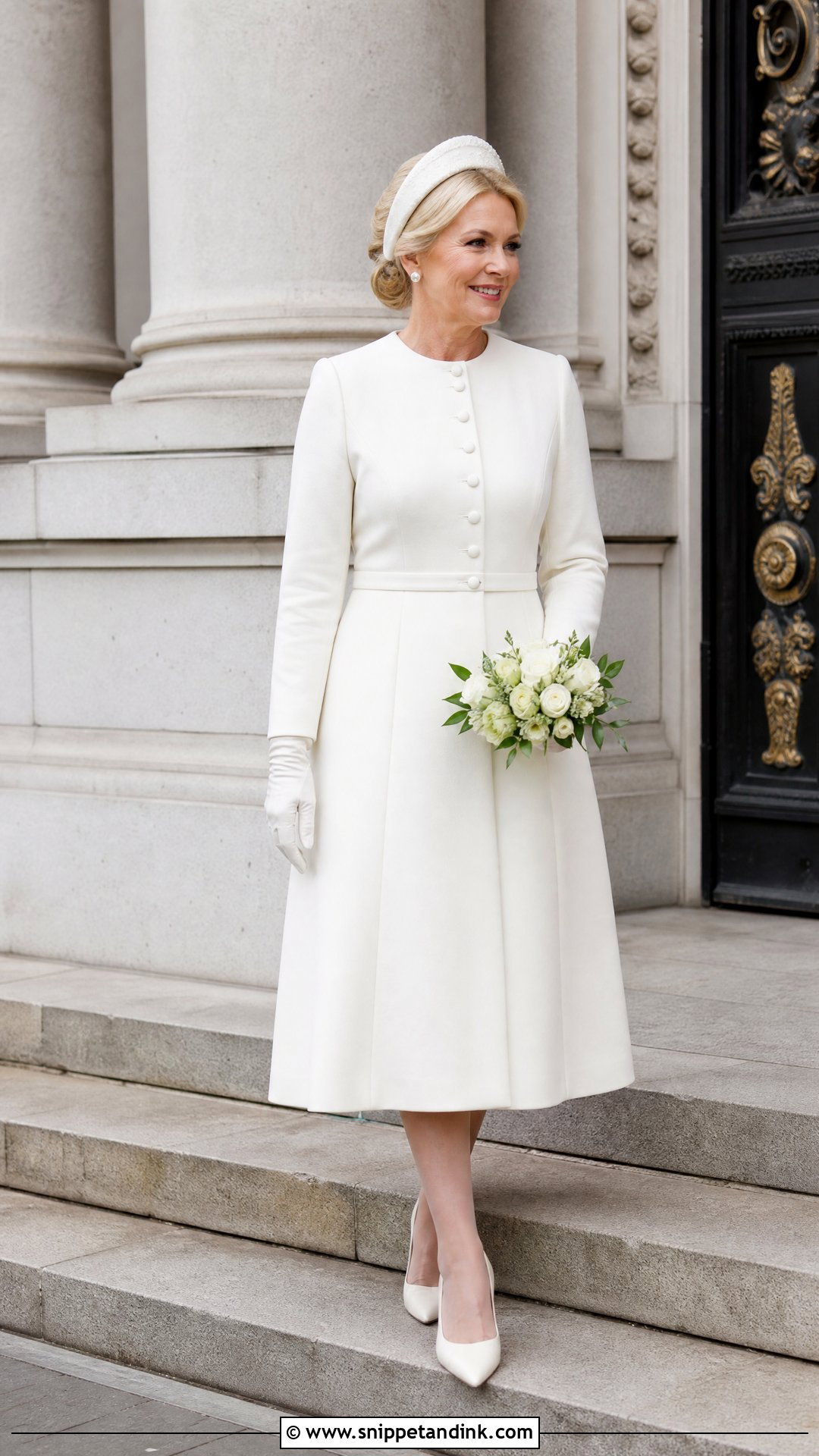 Coat Dress Civil Wedding Outfit - Snippet and Ink - 20 Winter Civil Wedding Dress Ideas