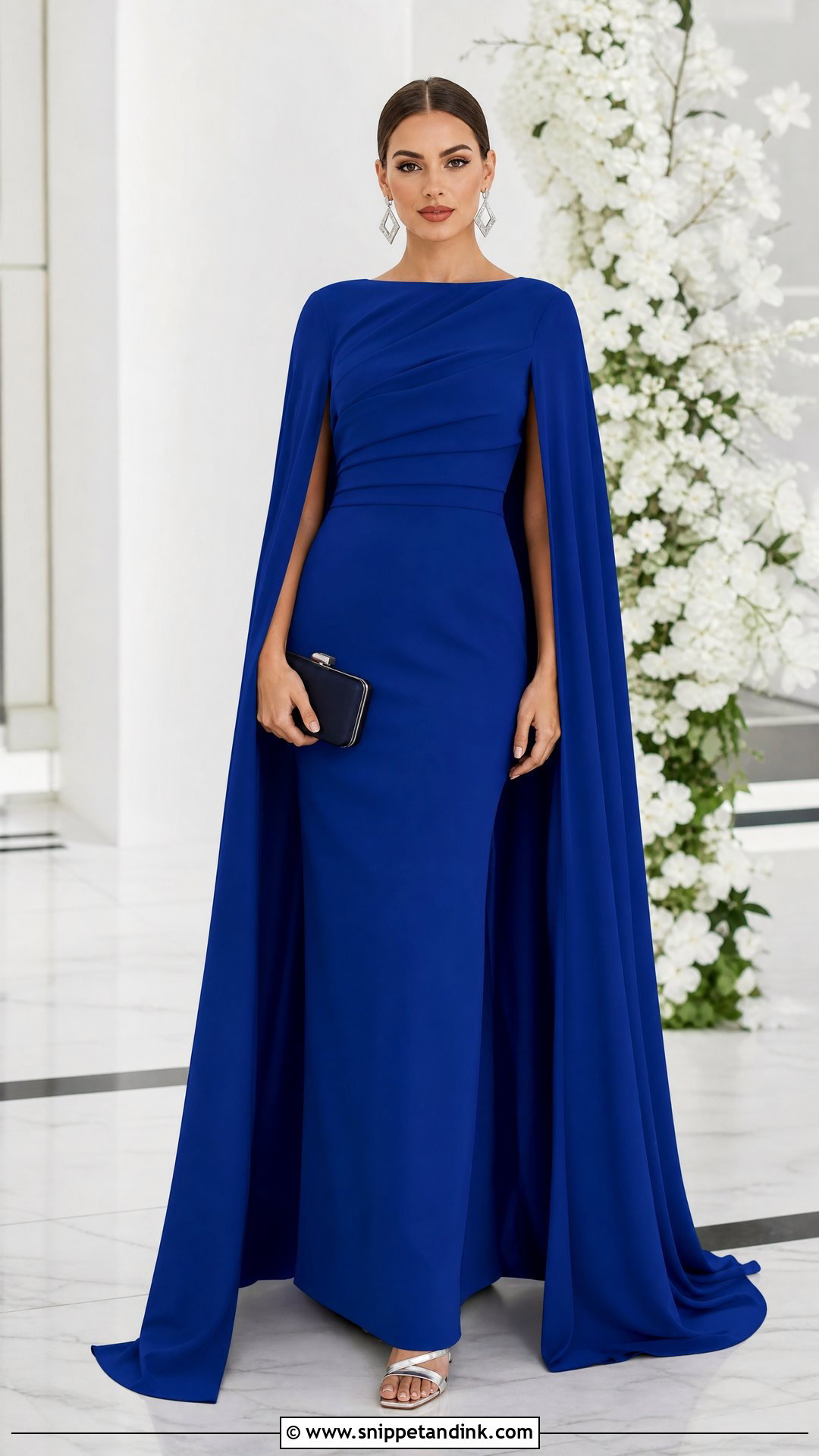 Cobalt Blue Cape Sister of the Bride Dress - Snippet and Ink - 20 Unique Sister of the Bride Dress Ideas