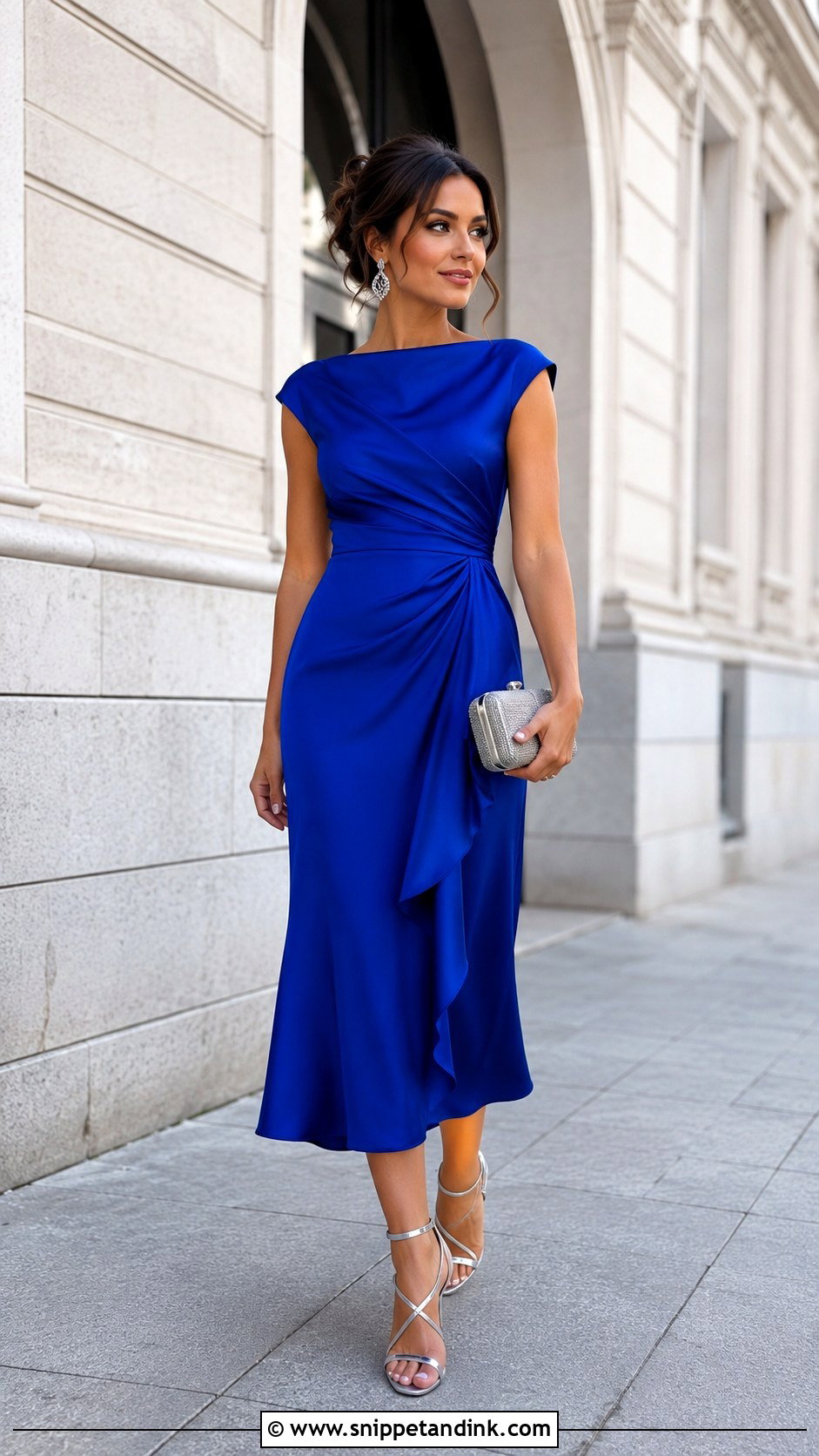 Cobalt Blue Dress Wedding Guest Outfit - Snippet and Ink - 25 Dress Ideas for Wedding