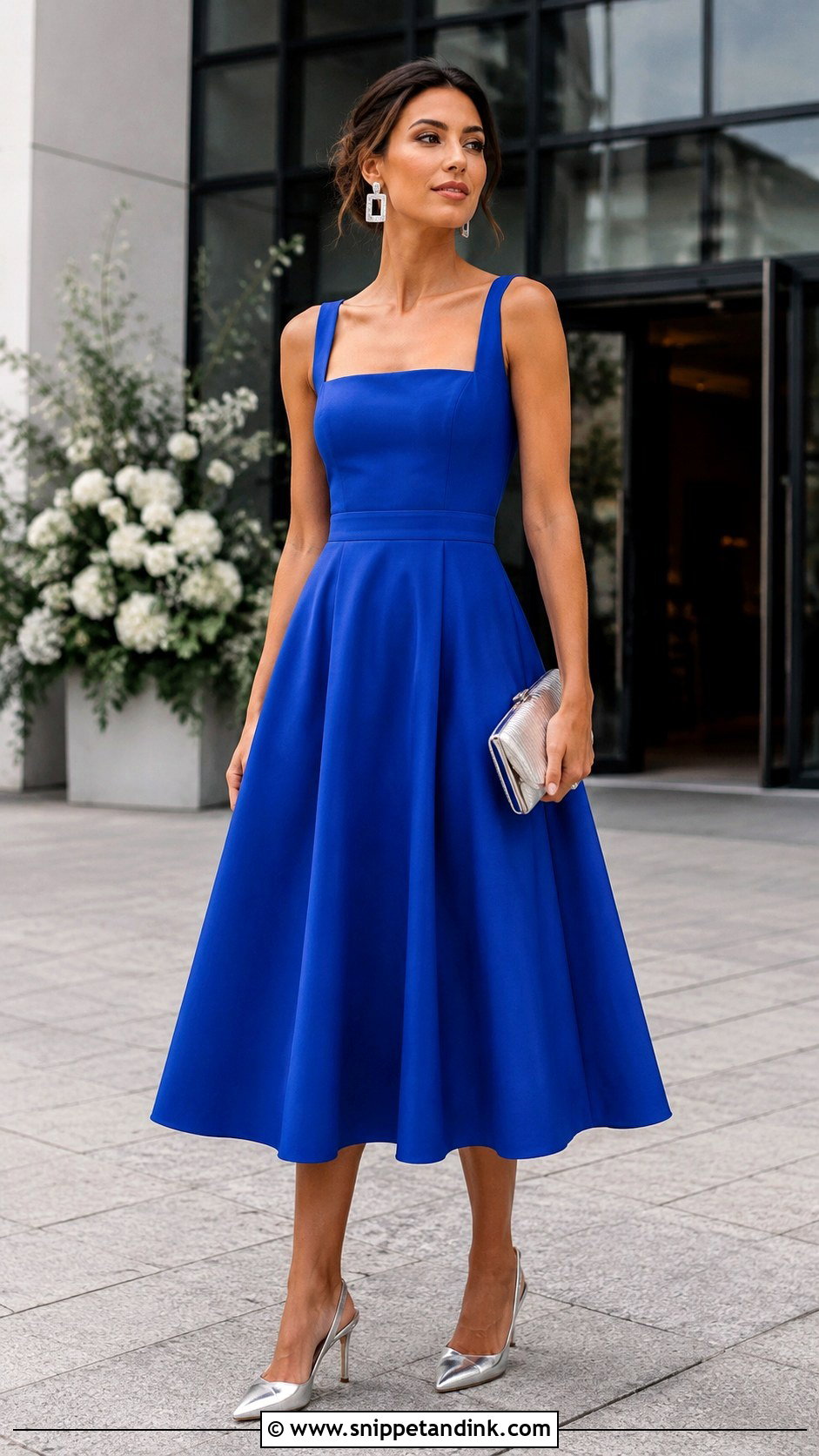 Cobalt Blue Midi Sister of the Bride Dress - Snippet and Ink - 20 Dresses Sister of the Bride