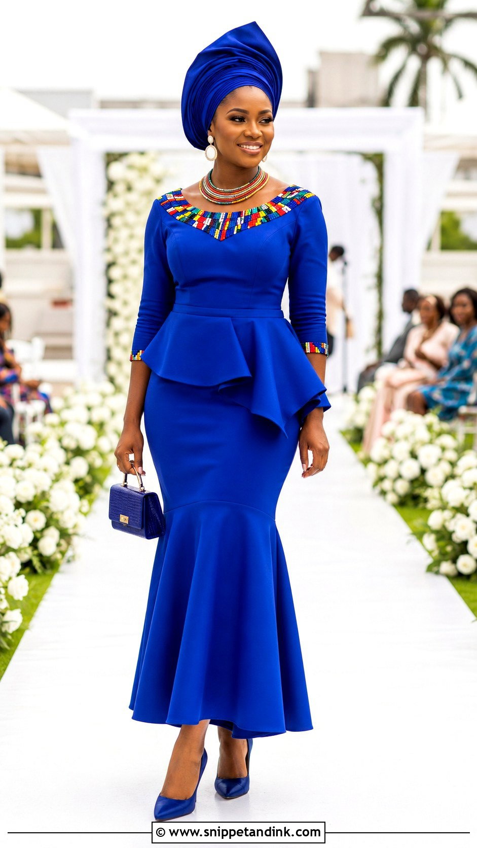 Cobalt Blue Peplum Membeso Dress - Snippet and Ink - 20 Membeso Dress for the Bride Ideas