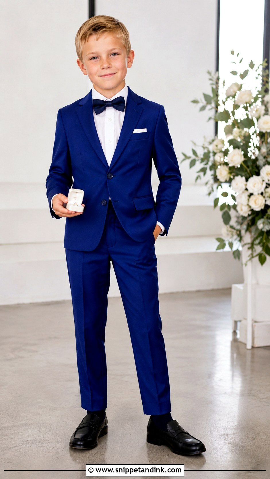Cobalt Blue Ring Bearer Suit - Snippet and Ink - 20 Blue Ring Bearer Outfit Ideas