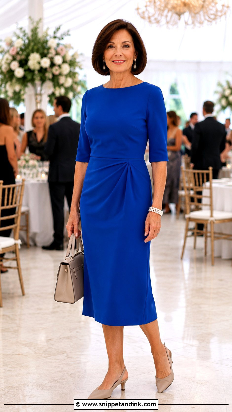 Cocktail Dress For Women Over 50 With Slingback Pumps - Snippet and Ink - 20 Cocktail Dresses Wedding