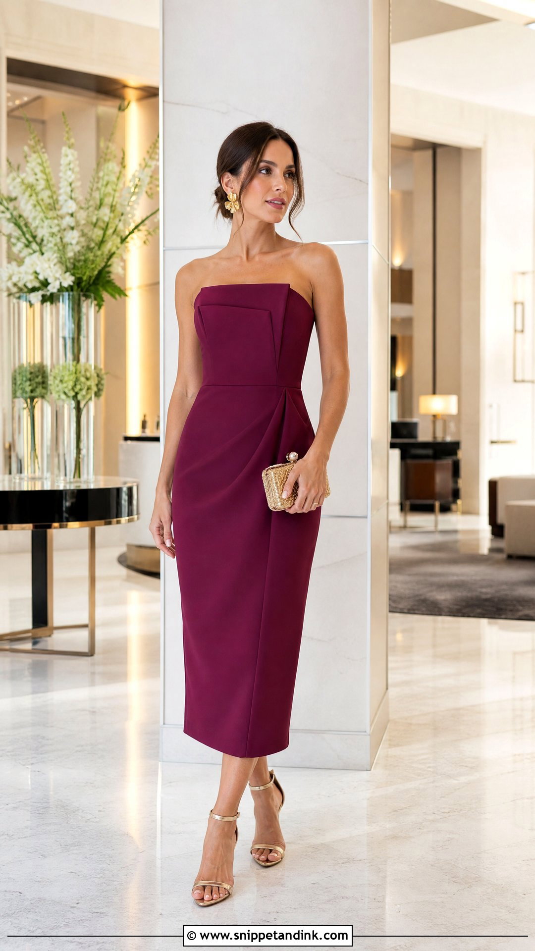 Cocktail Midi Dress Wedding Outfit - Snippet and Ink - 25 Clothes for Wedding Ideas