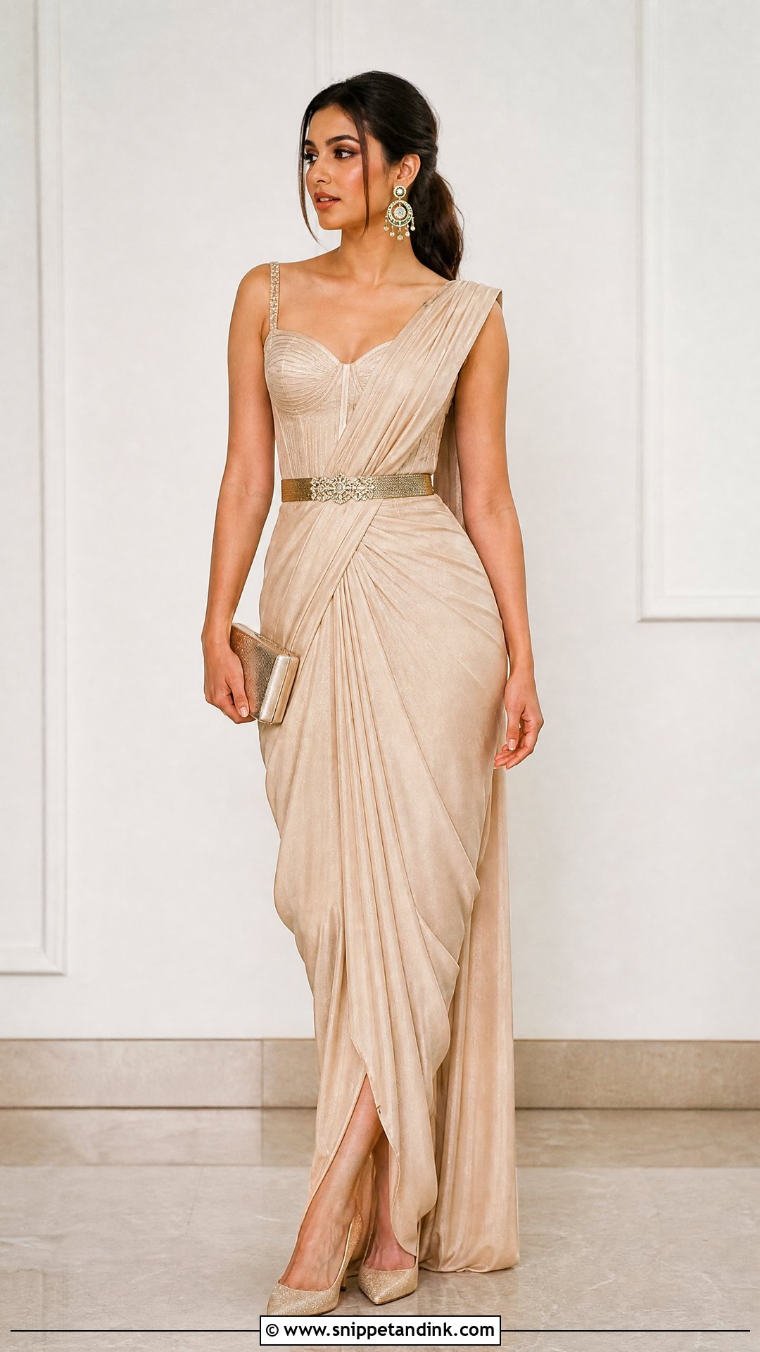 Cocktail Saree Gown Dress - Snippet and Ink - 25 Indian Wedding Function Dresses
