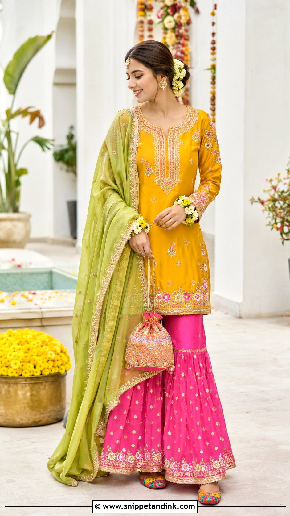 Color Block Bridal Mayon Dress - Snippet and Ink - 20 Bridal Mayon Dress Ideas