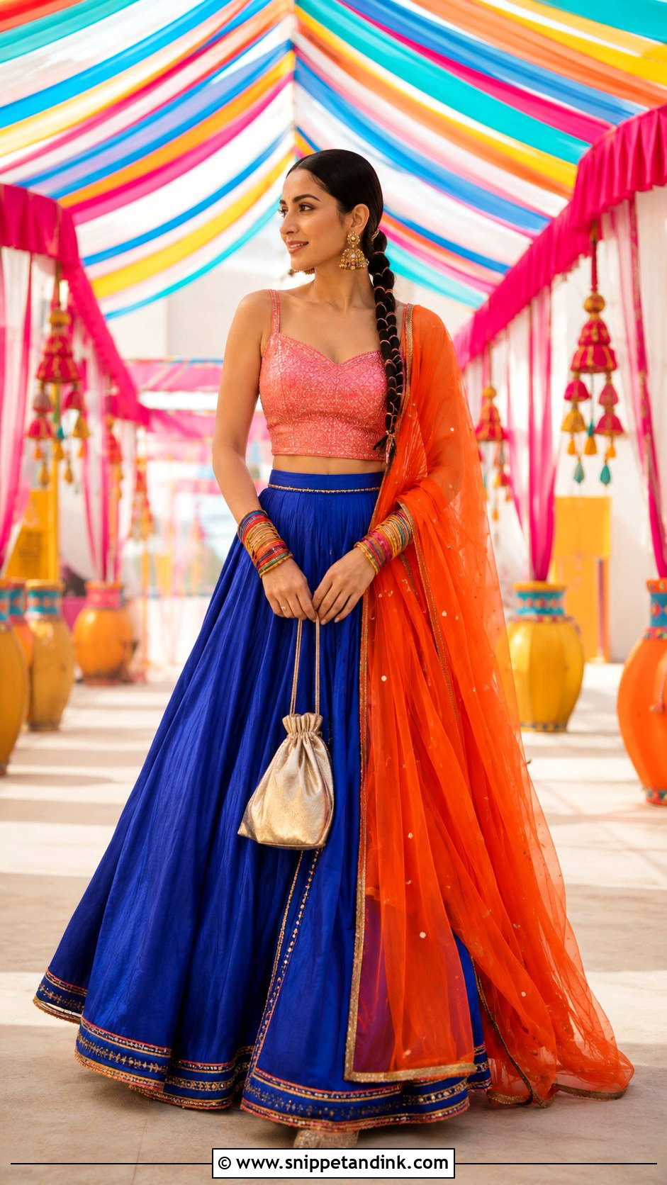 Color Block Lehenga Carnival Outfit - Snippet and Ink - 20 Carnival Outfit Ideas Indian Wedding