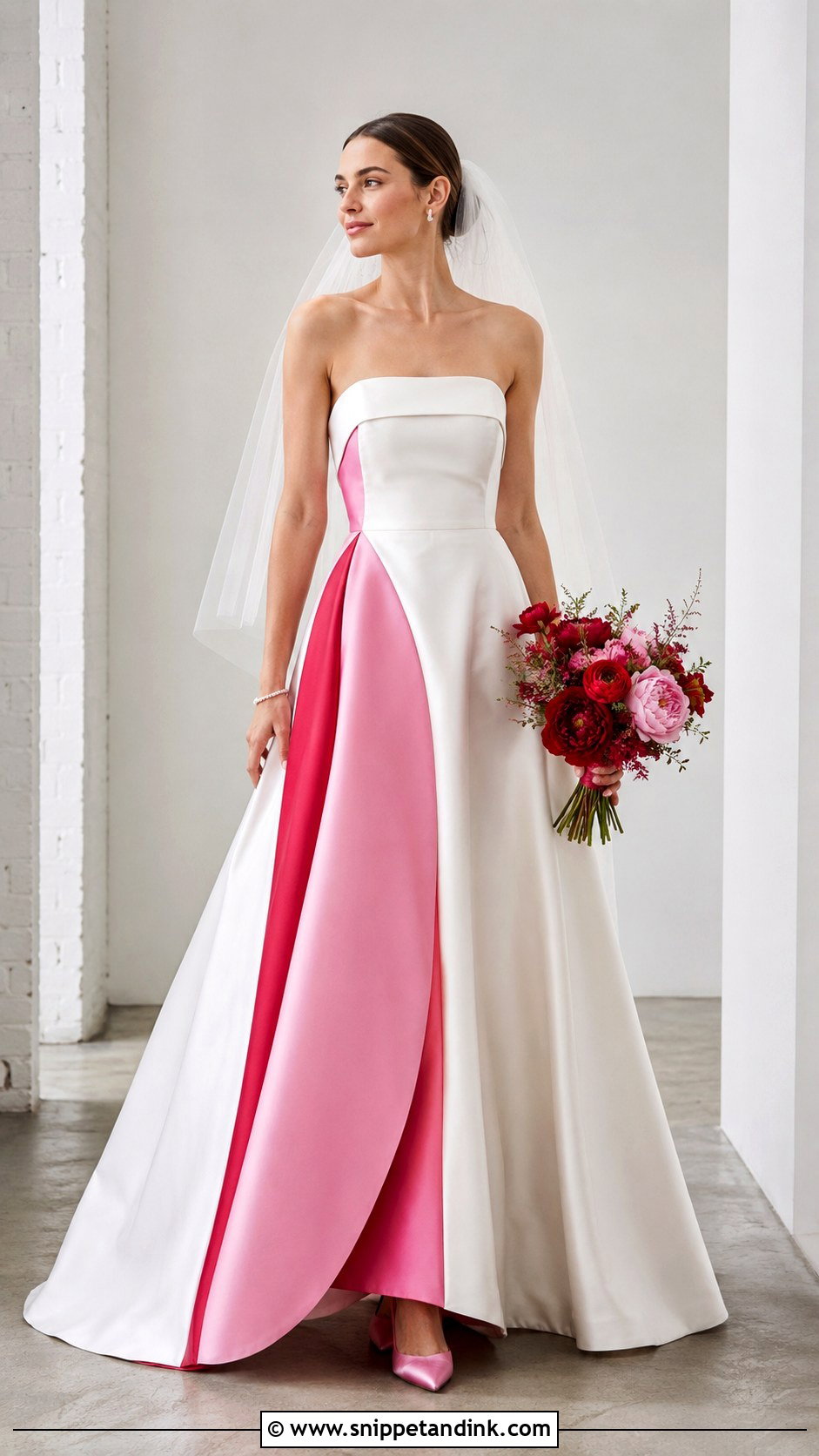 Color Block Wedding Dress - Snippet and Ink - 20 Funky Wedding Dress Ideas