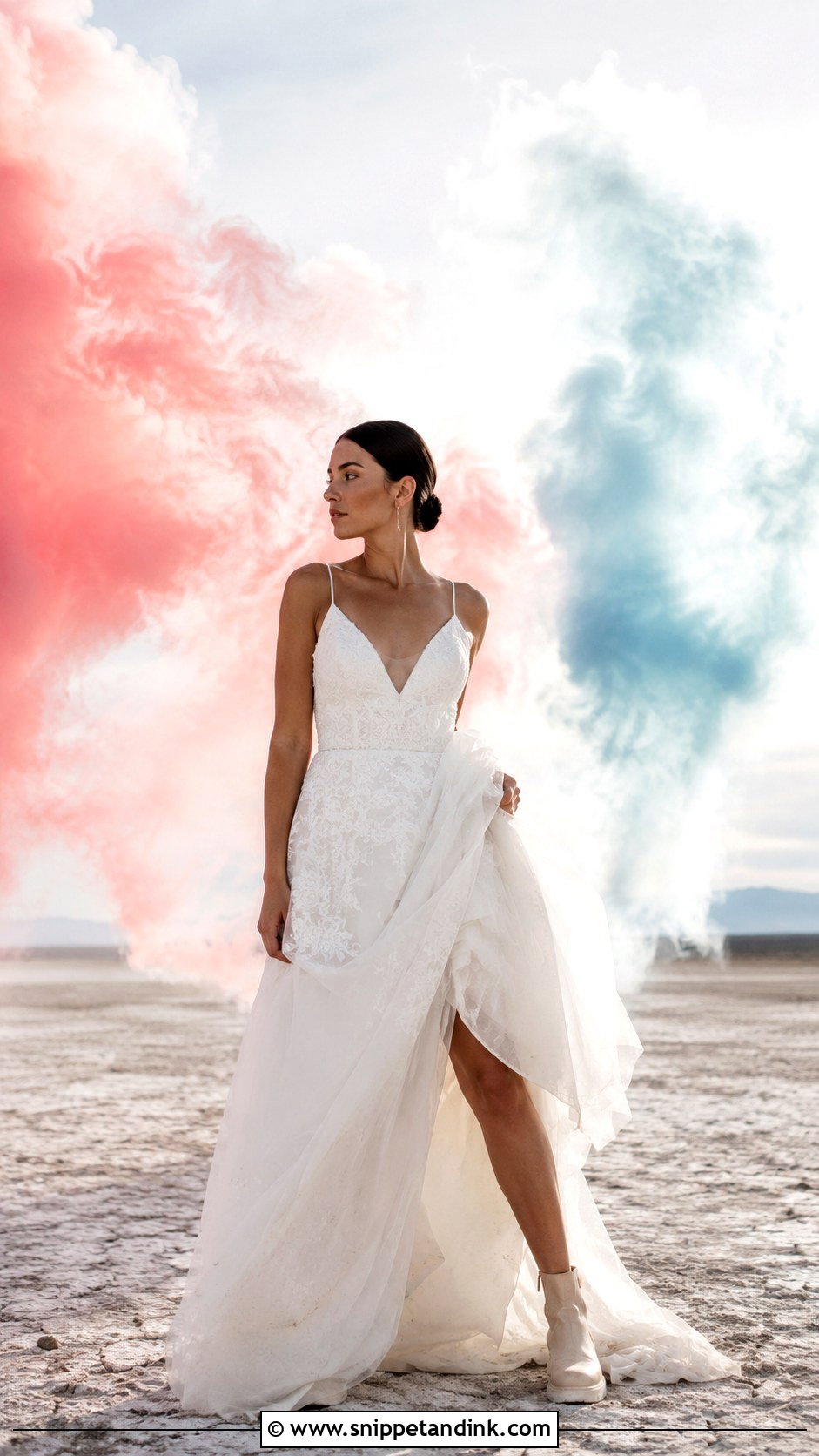 Color Smoke Trash The Dress Photoshoot - Snippet and Ink - 25 Trash the Dress Ideas