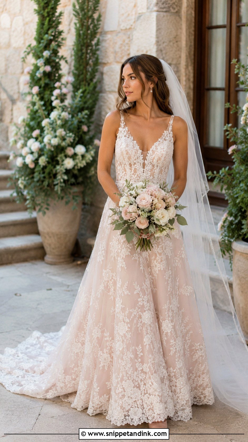 Colored Dentelle Wedding Dress - Snippet and Ink - 20 Dentelle Wedding Dress Ideas